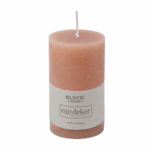 Púdrovoružová sviečka Rustic candles by Ego dekor Rust, doba horenia 38 h