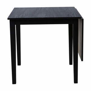 Čierny rozkladací jedálenský stôl z dubového dreva Canett Salford, 75 x 75 cm