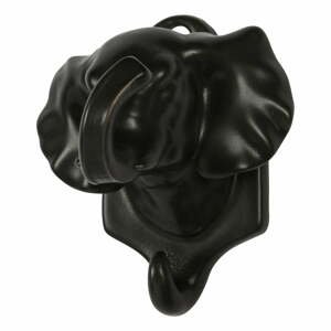Čierna porcelánová závesná dekorácia WOOOD Nona Elephant