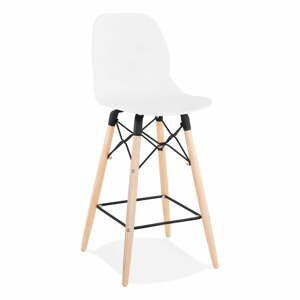 Biela barová stolička Kokoon Marcel Mini, výška sedu 68 cm