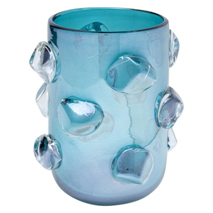 Modrá sklenená váza Kare Design Aquarius, výška 23 cm