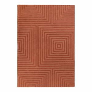 Oranžový vlnený koberec Flair Rugs Estela, 120 x 170 cm