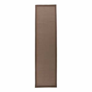Hnedo-sivý jutový koberec Flair Rugs Herringbone, 68 x 300 cm