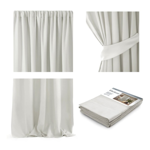 Biely záves AmeliaHome Pleat, 140 x 270 cm