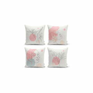 Súprava 4 dekoratívnych obliečok na vankúše Minimalist Cushion Covers Minimalist Woman, 45 x 45 cm