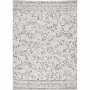 Sivý vonkajší koberec Universal Weave Floral, 77 x 150 cm