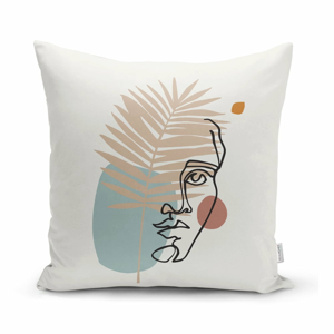 Obliečka na vankúš Minimalist Cushion Covers Drawing Face, 45 x 45 cm