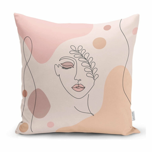 Obliečka na vankúš Minimalist Cushion Covers Drawing Woman Pastel, 45 x 45 cm