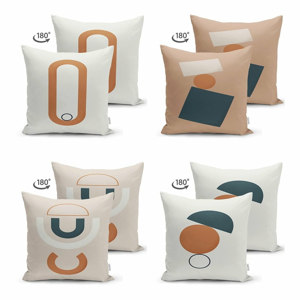 Súprava 4 obliečok na vankúš Minimalist Cushion Covers Geometric, 45 x 45 cm