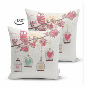 Obliečka na vankúš Minimalist Cushion Covers Heart Flowers, 45 x 45 cm