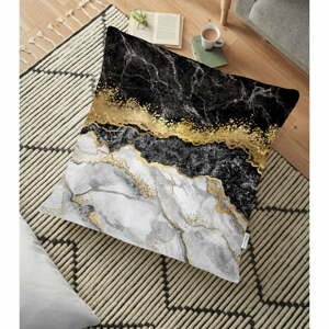 Obliečka na vankúš s prímesou bavlny Minimalist Cushion Covers Dark Marble, 70 x 70 cm