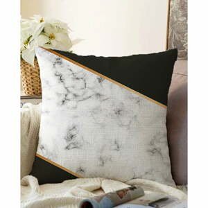 Obliečka na vankúš s prímesou bavlny Minimalist Cushion Covers Shadowy Marble, 55 x 55 cm