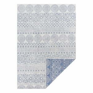 Modro-biely vonkajší koberec Ragami Circle, 80 x 150 cm