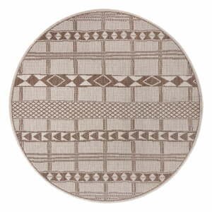 Hnedo-béžový vonkajší koberec Ragami Madrid, ø 160 cm