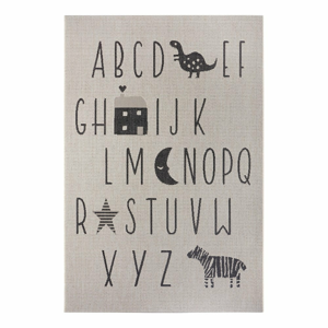Krémovobiely detský koberec Ragami Letters, 80 x 150 cm