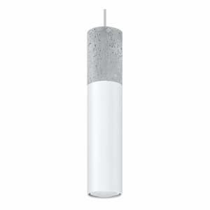 Bielo-sivé závesné svietidlo Nice Lamps Edo