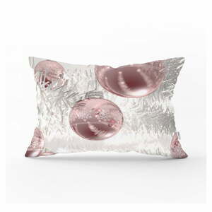 Vianočná obliečka na vankúš Minimalist Cushion Covers Pinkish Ornaments, 35 x 55 cm