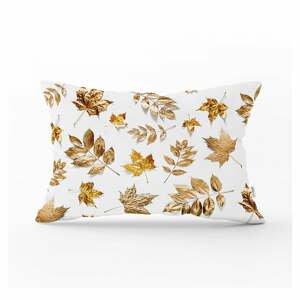 Dekoratívna obliečka na vankúš Minimalist Cushion Covers Gold Leaves, 35 x 55 cm