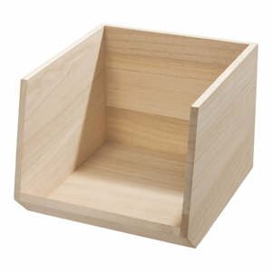 Úložný box z dreva paulownia iDesign Eco Open, 25,4 x 29 cm