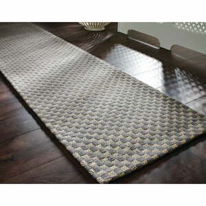 Tmavosivý koberec z juty Flair Rugs Check, 160 x 230 cm