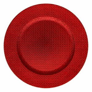 Červený tanier Brandani Intreccio, ⌀ 33 cm