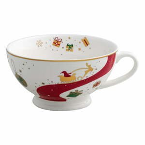 Porcelánová šálka na čaj s vianočným motívom Brandani Alleluia, ⌀ 14 cm