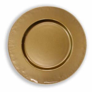 Sklenený tanier v zlatej farbe Brandani Sottopiatto, ⌀ 32 cm