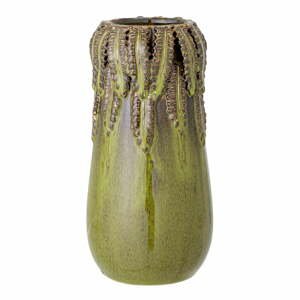 Zelená sklenená váza Bloomingville Eloi, výška 21 cm
