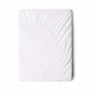 Biela bavlnená elastická plachta Good Morning, 160 x 200 cm