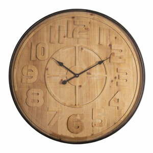Nástenné hodiny v drevenom dekore Antic Line, ø 80 cm
