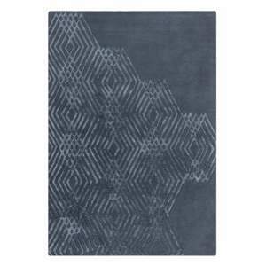 Modrý vlnený koberec Flair Rugs Diamonds, 120 x 170 cm
