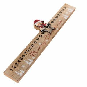 Adventný kalendár z dreva Dakls, dĺžka 40 cm