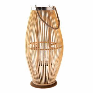 Bambusový lampáš Dakls Naturale, výška 49 cm