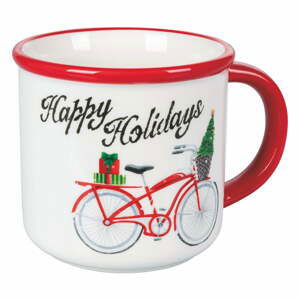 Vianočný hrnček z dolomitu Villa d'Este Xmas Bike, 480 ml