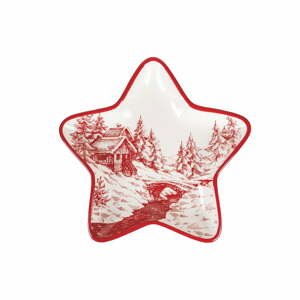 Vianočný dezertný tanier z dolomitu Villa d'Este Alaska Stella