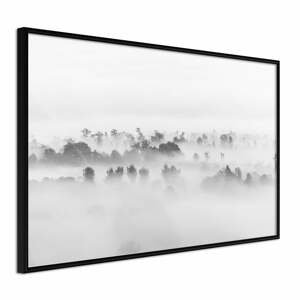 Plagát v ráme Artgeist Fog Over the Forest, 90 x 60 cm