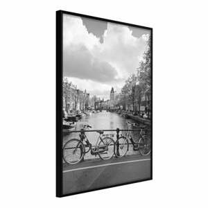 Plagát v ráme Artgeist Bicycles Against Canal, 40 x 60 cm