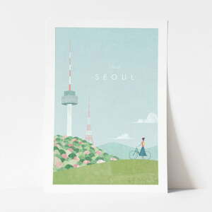 Plagát Travelposter Seoul, A3