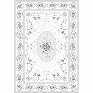 Bielo-sivý koberec Vitaus Flora, 120 x 160 cm