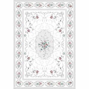 Bielo-sivý koberec Vitaus Flora, 120 x 180 cm