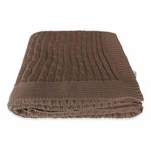 Hnedá bavlnená deka Homemania Decor Softy, 130 x 170 cm