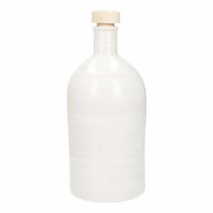 Biela keramická fľaša na olej Brandani Maiolica, 500 ml