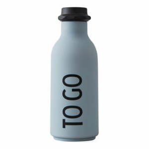 Modrá fľaša na vodu Design Letters To Go, 500 ml