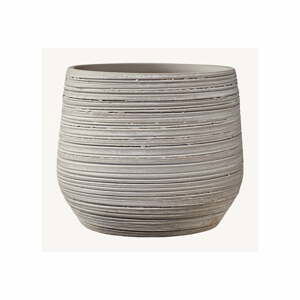 Sivý keramický kvetináč Big pots Ravenna, ø 19 cm