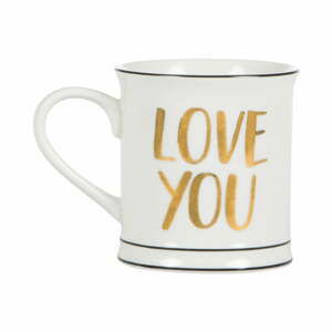 Biely porcelánový hrnček Sass & Belle Love You, 400 ml