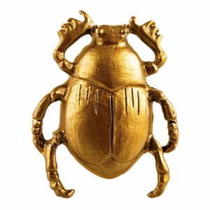 Cínová úchytka na zásuvku v zlatej farbe Sass & Belle Scarab Beetle