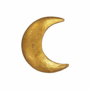 Cínová úchytka na zásuvku v zlatej farbe Sass & Belle Crescent Moon