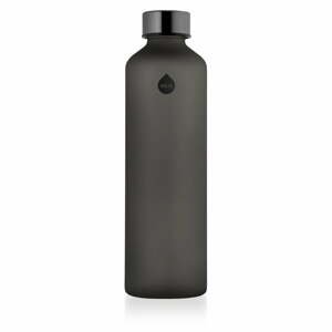 Čierna fľaša z borosilikátového skla Equa Mismatch Ash, 750 ml