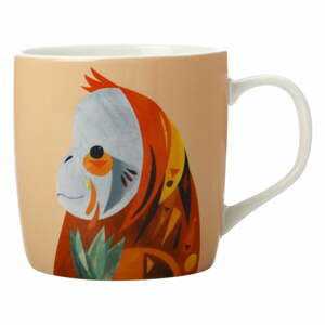 Oranžový porcelánový hrnček Maxwell & Williams Pete Cromer Orangutan, 375 ml