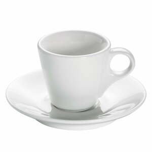 Biely porcelánový hrnček s tanierikom Maxwell & Williams Basic Espresso, 70 ml